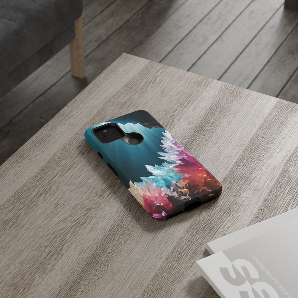 Colorful Crystal Cave Light Beam, Phone Case