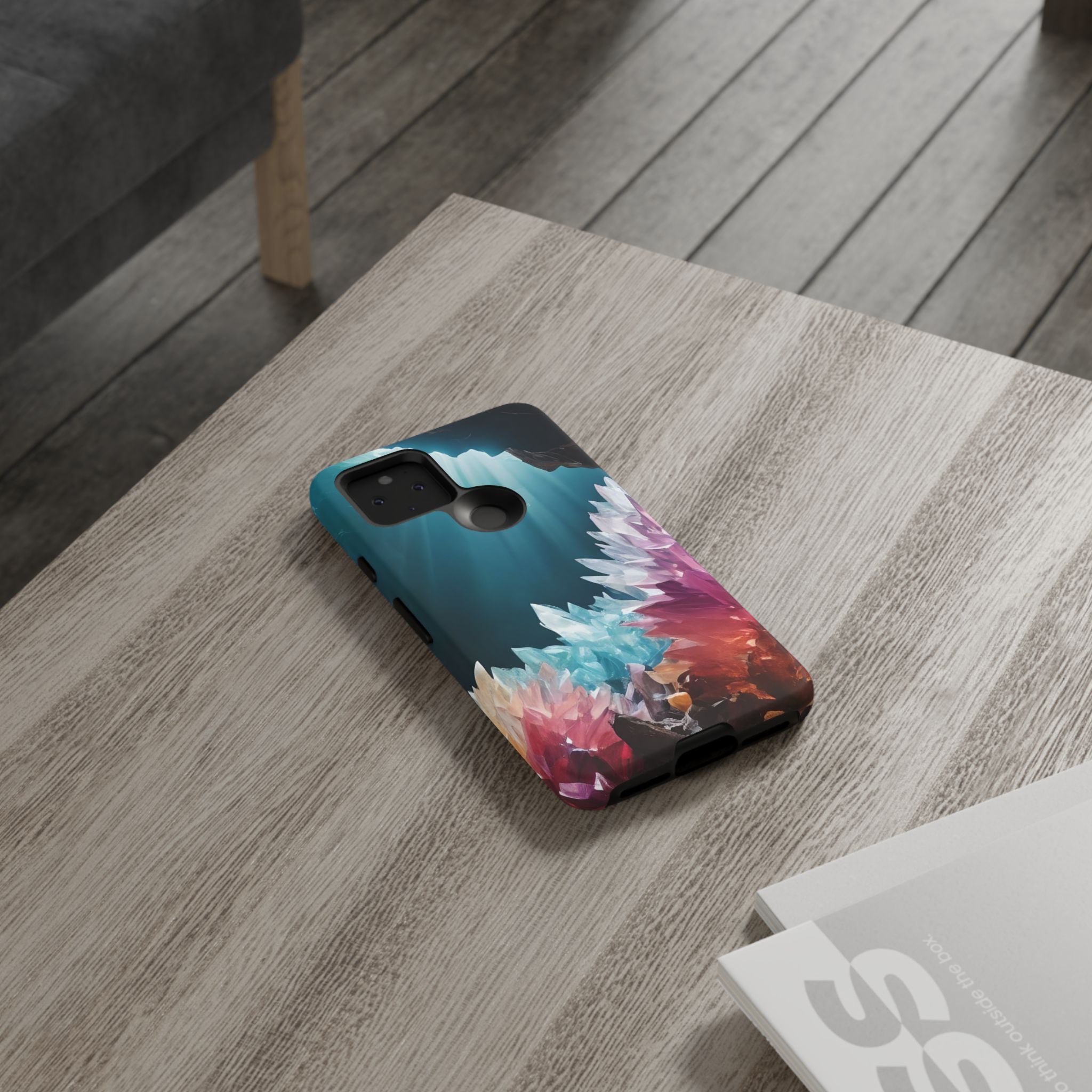 Colorful Crystal Cave Light Beam, Phone Case
