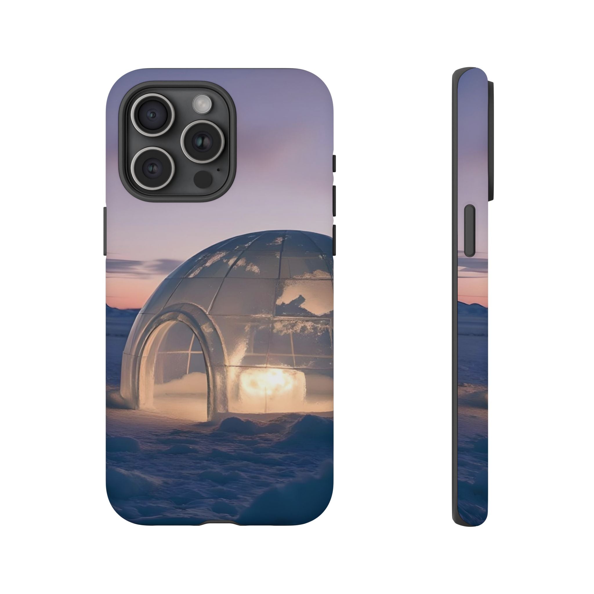 Stylish Phone Case with Igloo Design, Tough Cases for Outdoor Lovers, Unique Gift for Adventurers, Phone Cover for Winter, Protective Cases