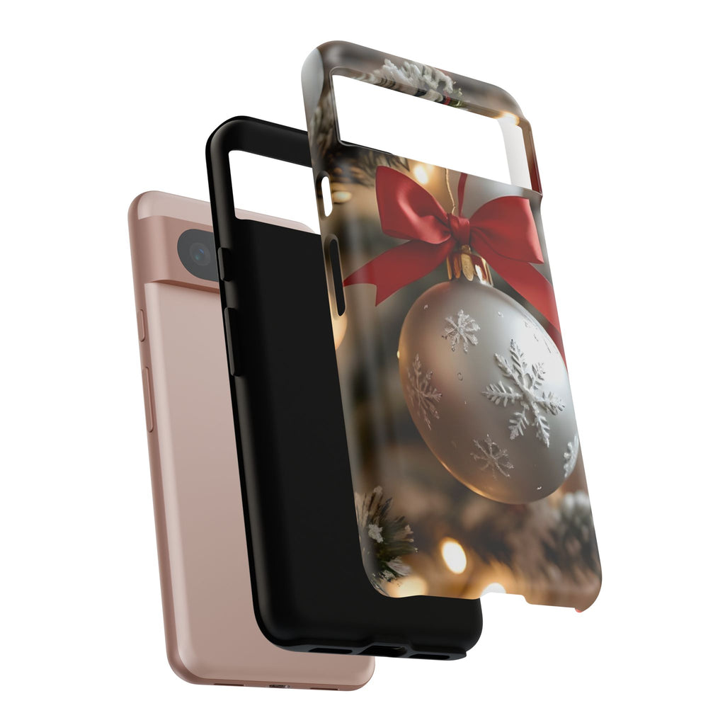 Christmas Phone Case with Seasonal Ornament Design