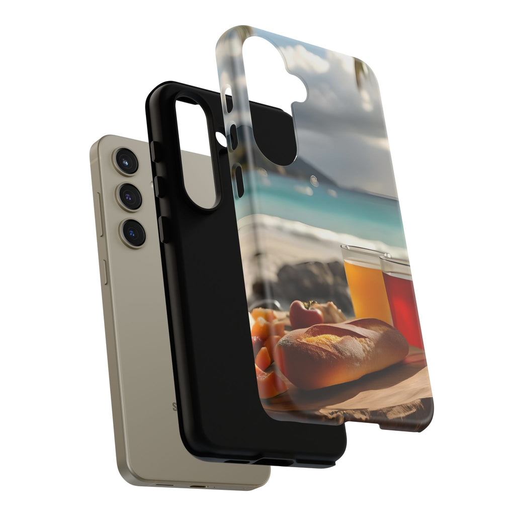 Tropical Beach Picnic View, Phone Case