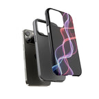 Neon Light Wave Abstract Glow, Phone Case