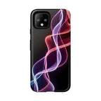 Neon Light Wave Abstract Glow, Phone Case