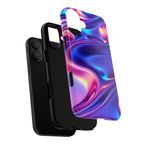 Coque de téléphone vibrante avec motif de vagues colorées, coque robuste et élégante, cadeau unique pour elle, accessoires de téléphone