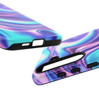 Coque de téléphone colorée, résistante, motif tourbillonnant, accessoire de téléphone dynamique, cadeau pour elle, protection mobile tendance