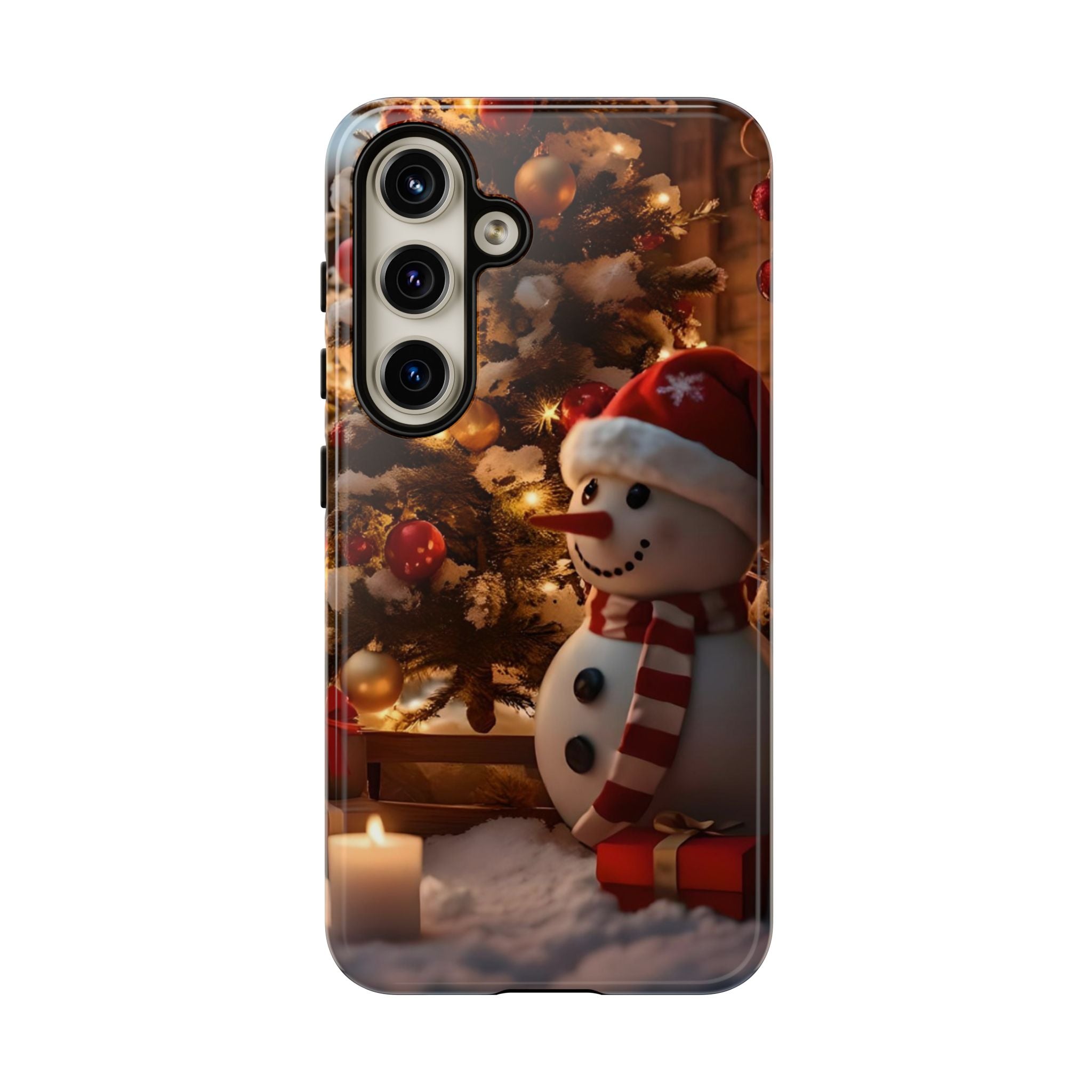 Christmas Snowman Phone Case, Tough Cases Cute Holiday Gift, Winter Aesthetic Phone Cover, Snowman Decor, Christmas Phone Accessories
