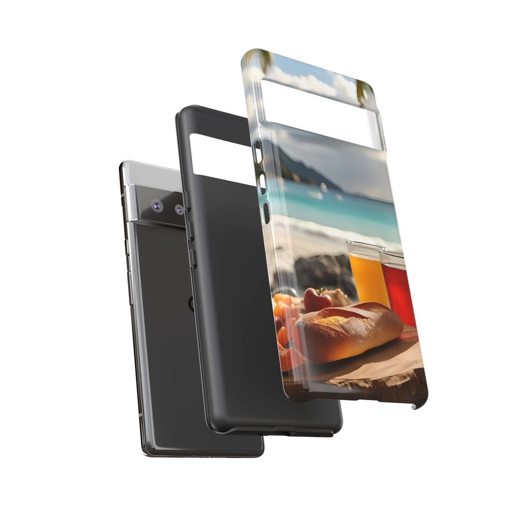 Tropical Beach Picnic View, Phone Case