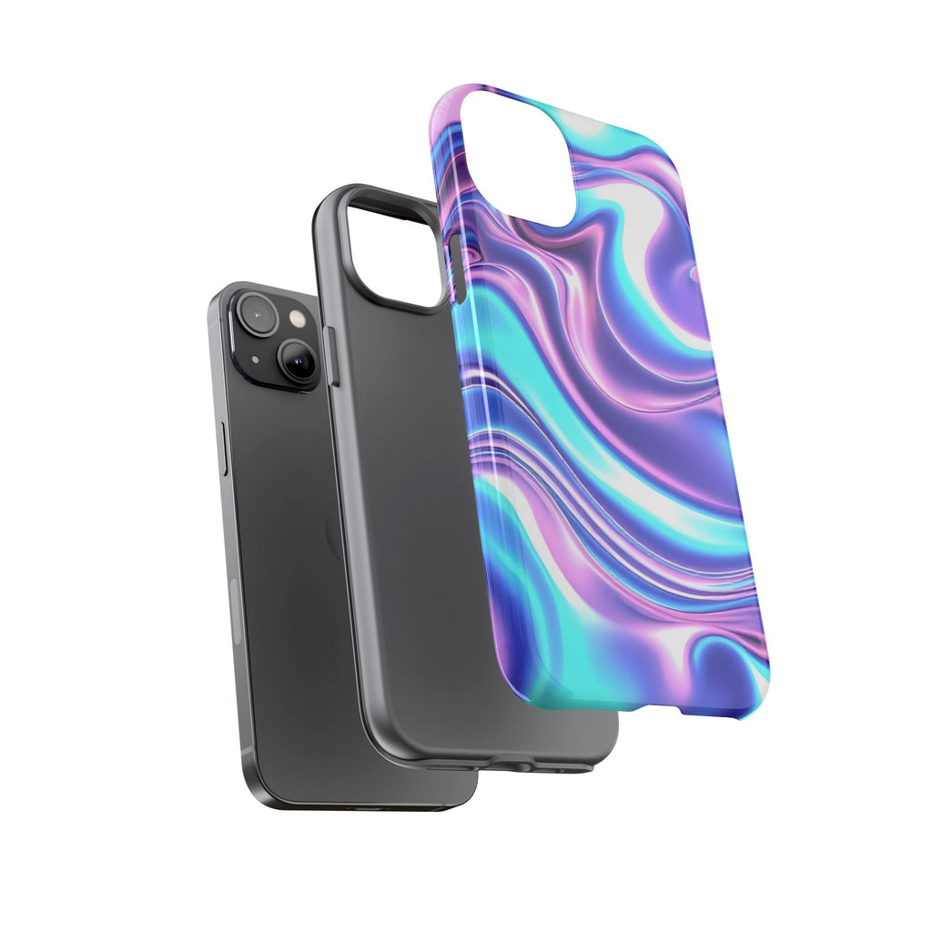 Colorful Phone Case, Tough Case, Swirl Design Phone Cover, Vibrant Phone Accessory, Gift for Her, Trendy Mobile Protection