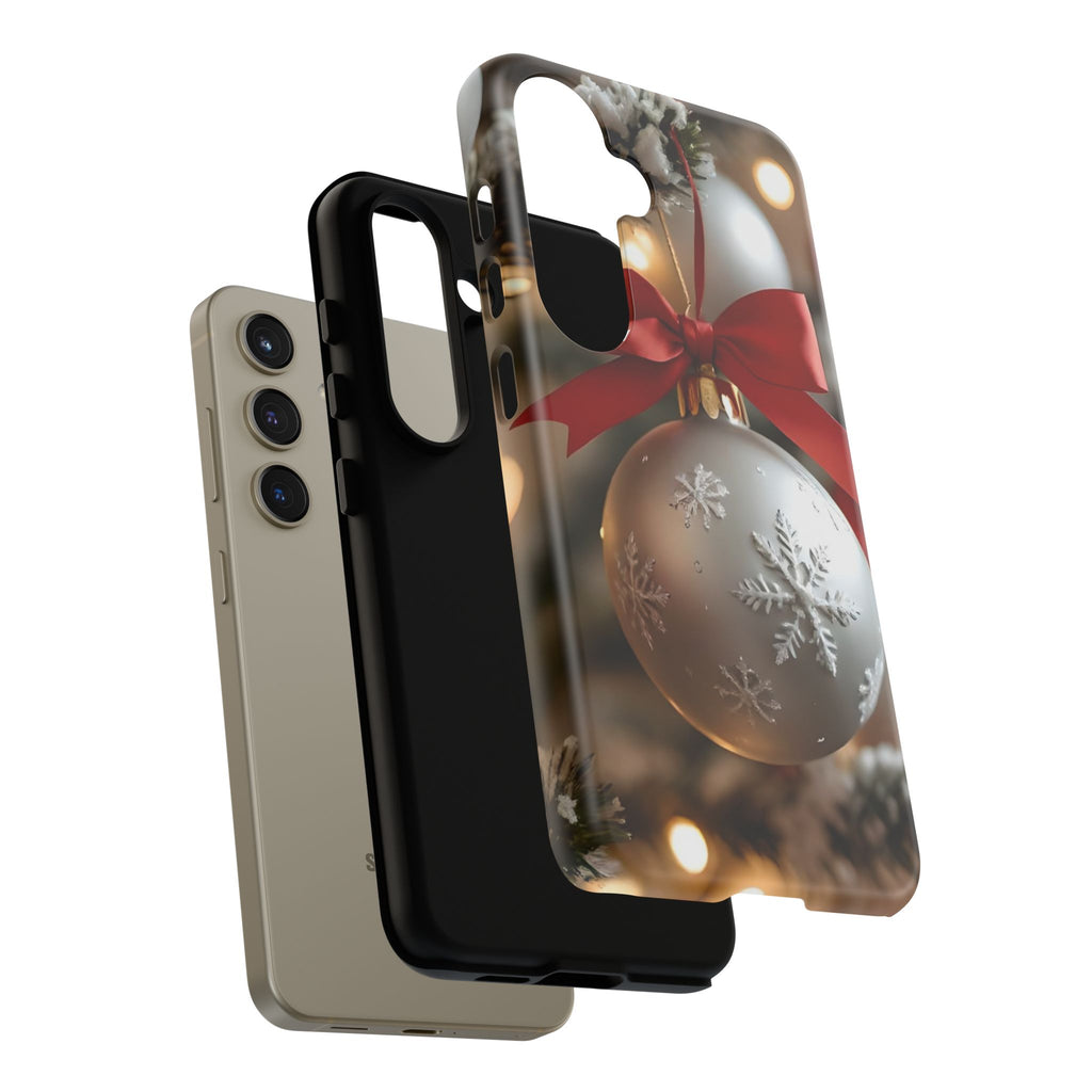 Christmas Phone Case with Seasonal Ornament Design