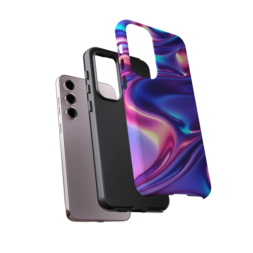 Vibrant Phone Case with Colorful Wave Design, Tough Phone Cover, Stylish Smartphone Case, Unique Gift for Her, Phone Accessories