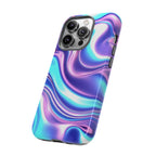 Coque de téléphone colorée, résistante, motif tourbillonnant, accessoire de téléphone dynamique, cadeau pour elle, protection mobile tendance