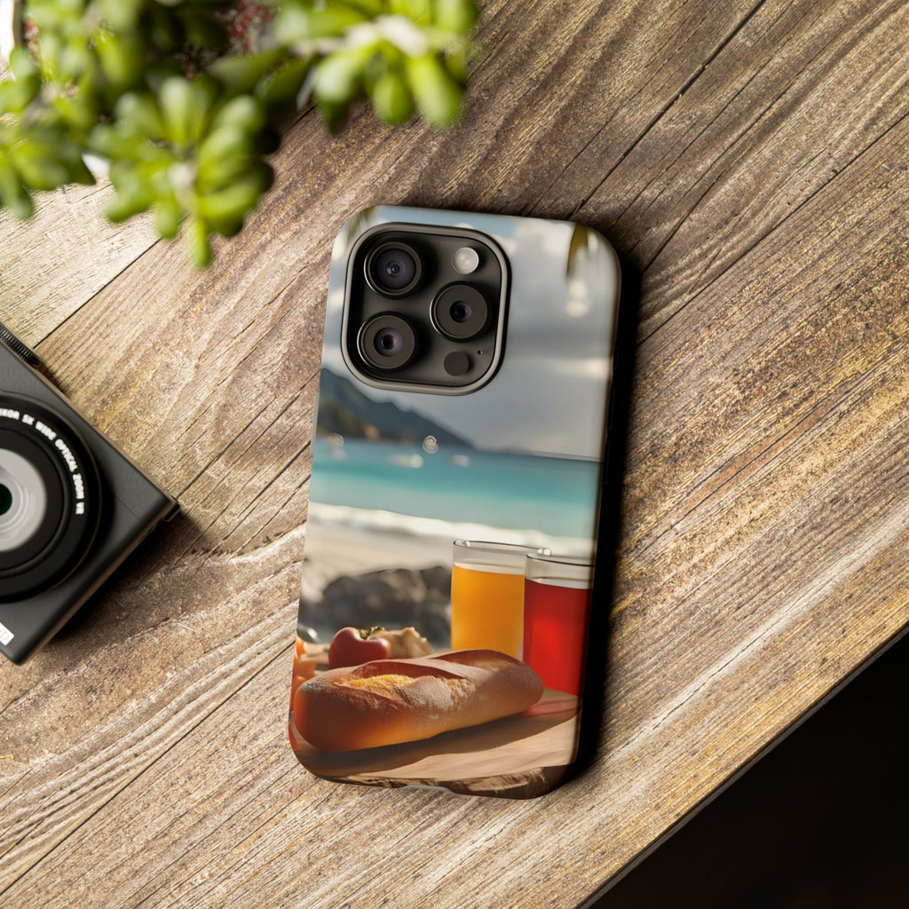 Tropical Beach Picnic View, Phone Case