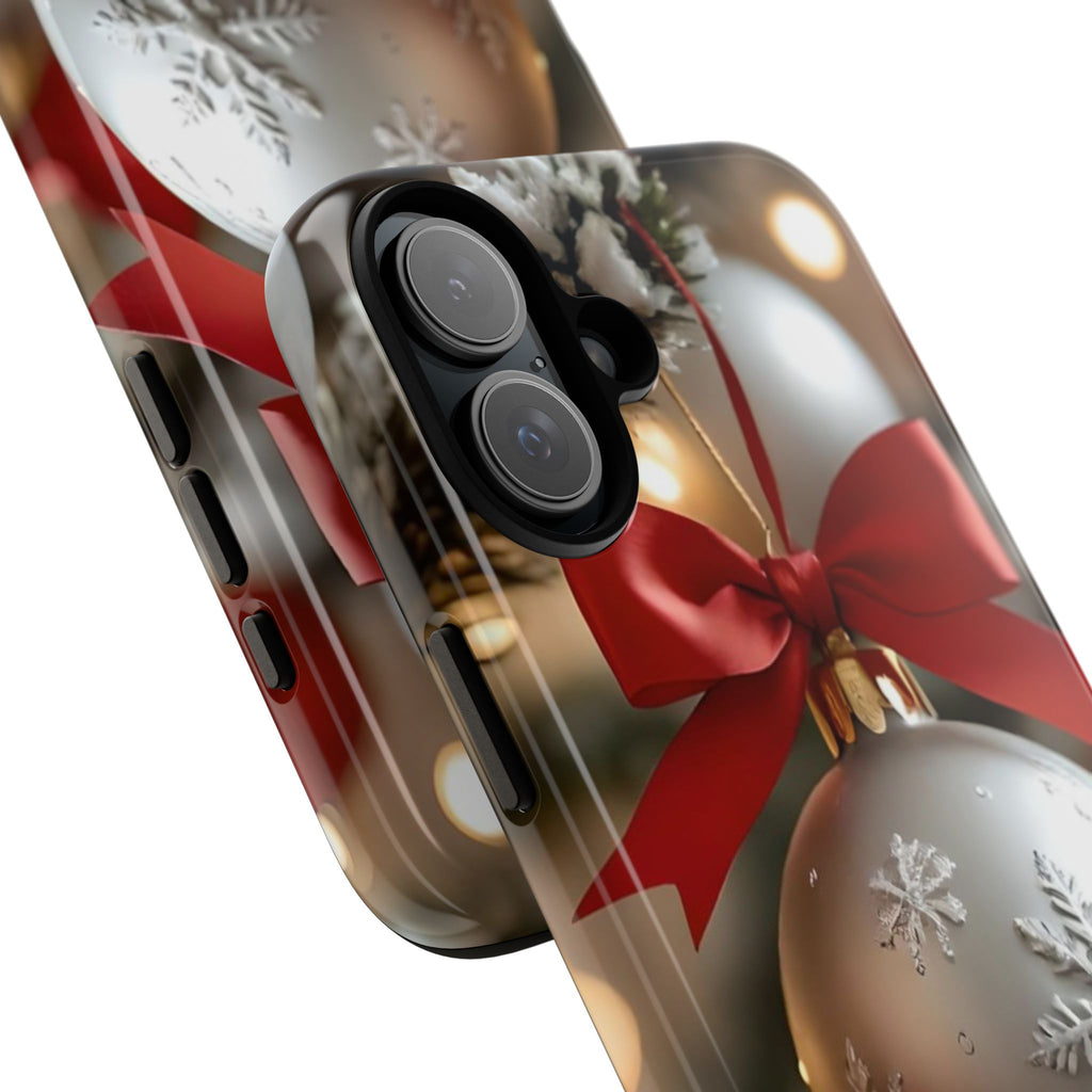 Christmas Phone Case with Seasonal Ornament Design