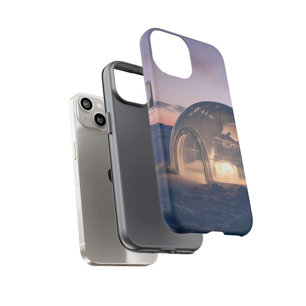Arctic Igloo Twilight Snow Landscape, Phone Case
