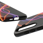 Coque de téléphone vibrante avec motif lumineux abstrait, coque artistique, accessoire technologique moderne, cadeau pour les passionnés de technologie, coque de téléphone personnalisée