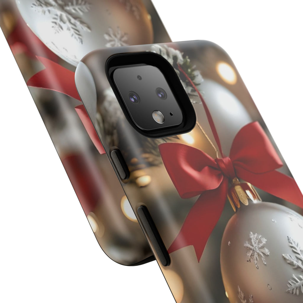 Christmas Phone Case with Seasonal Ornament Design