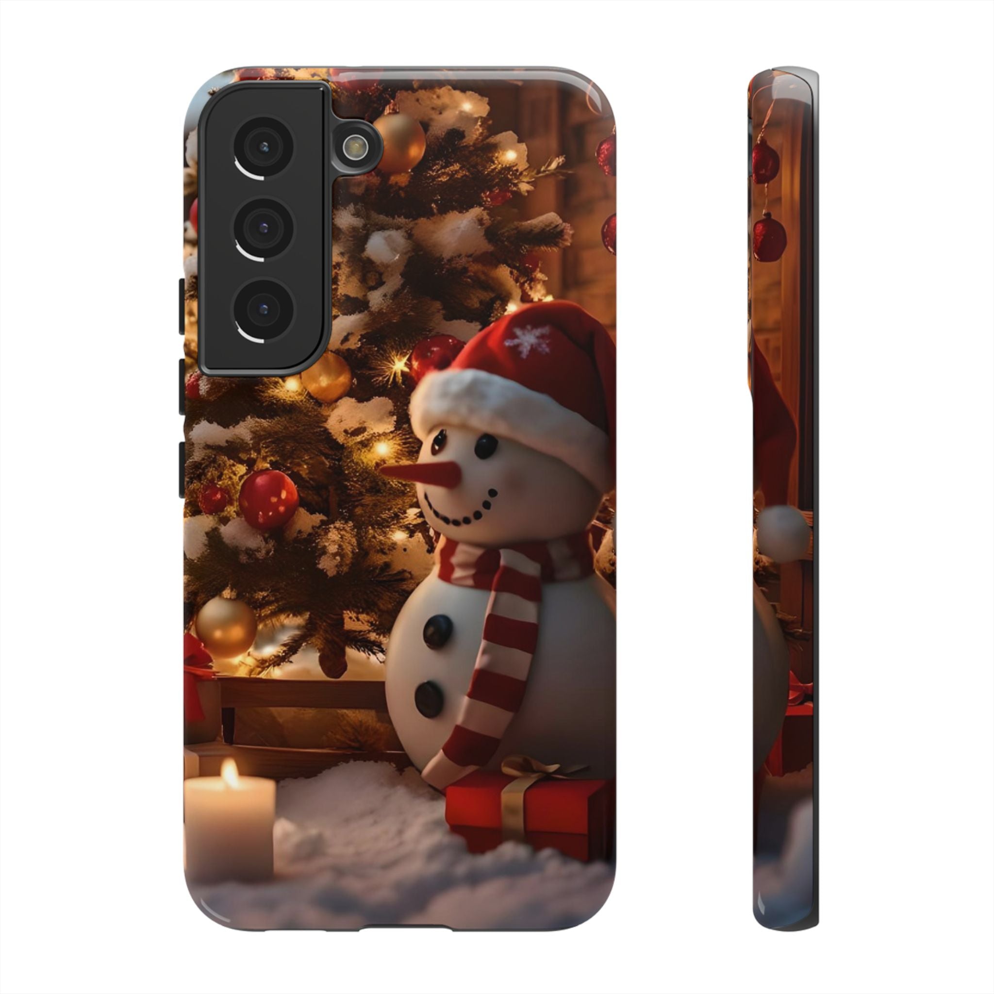 Christmas Snowman Phone Case, Tough Cases Cute Holiday Gift, Winter Aesthetic Phone Cover, Snowman Decor, Christmas Phone Accessories