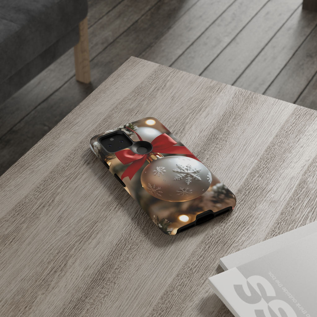 Christmas Phone Case with Seasonal Ornament Design