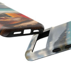 Vue d'un pique-nique sur une plage tropicale, étui pour téléphone