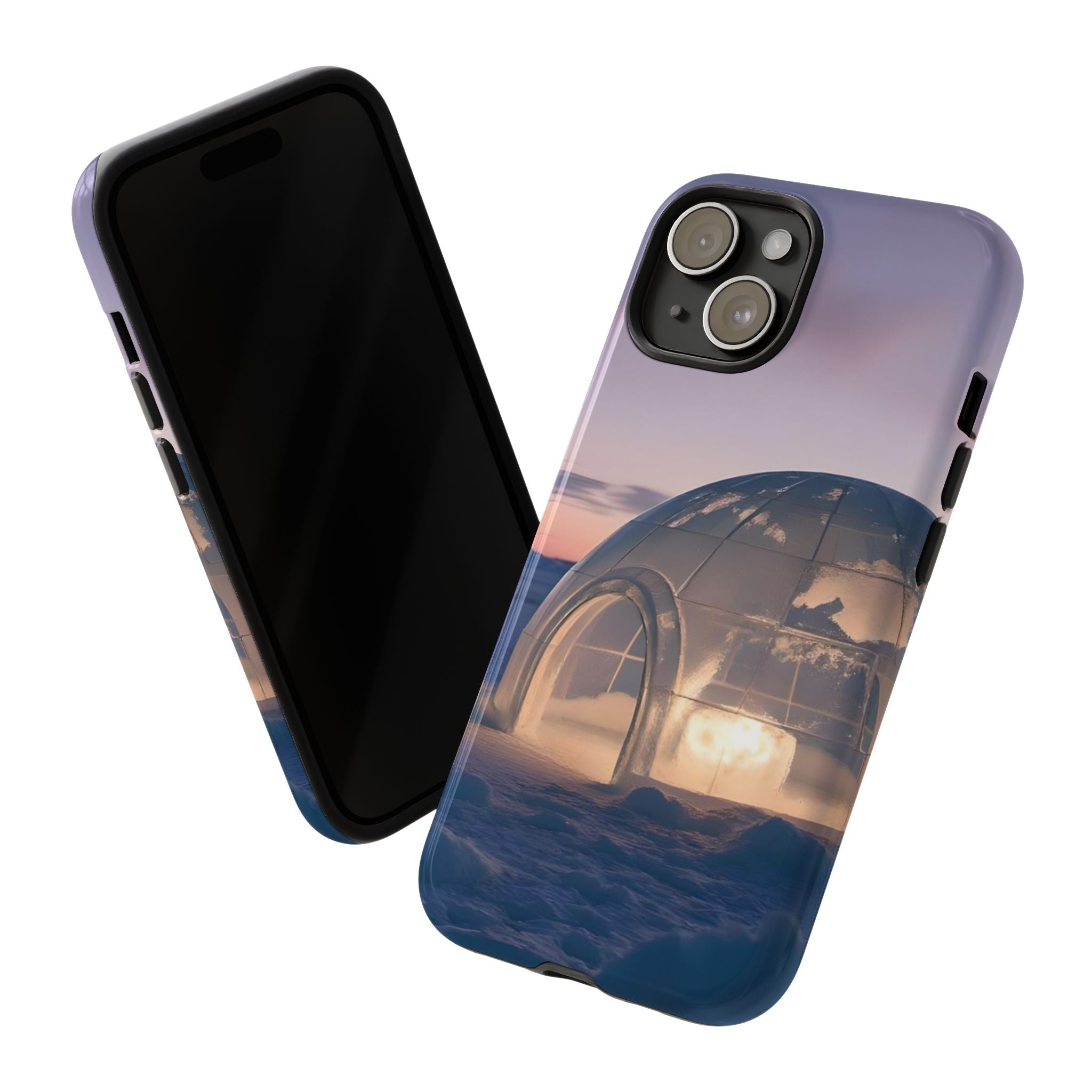 Arctic Igloo Twilight Snow Landscape, Phone Case