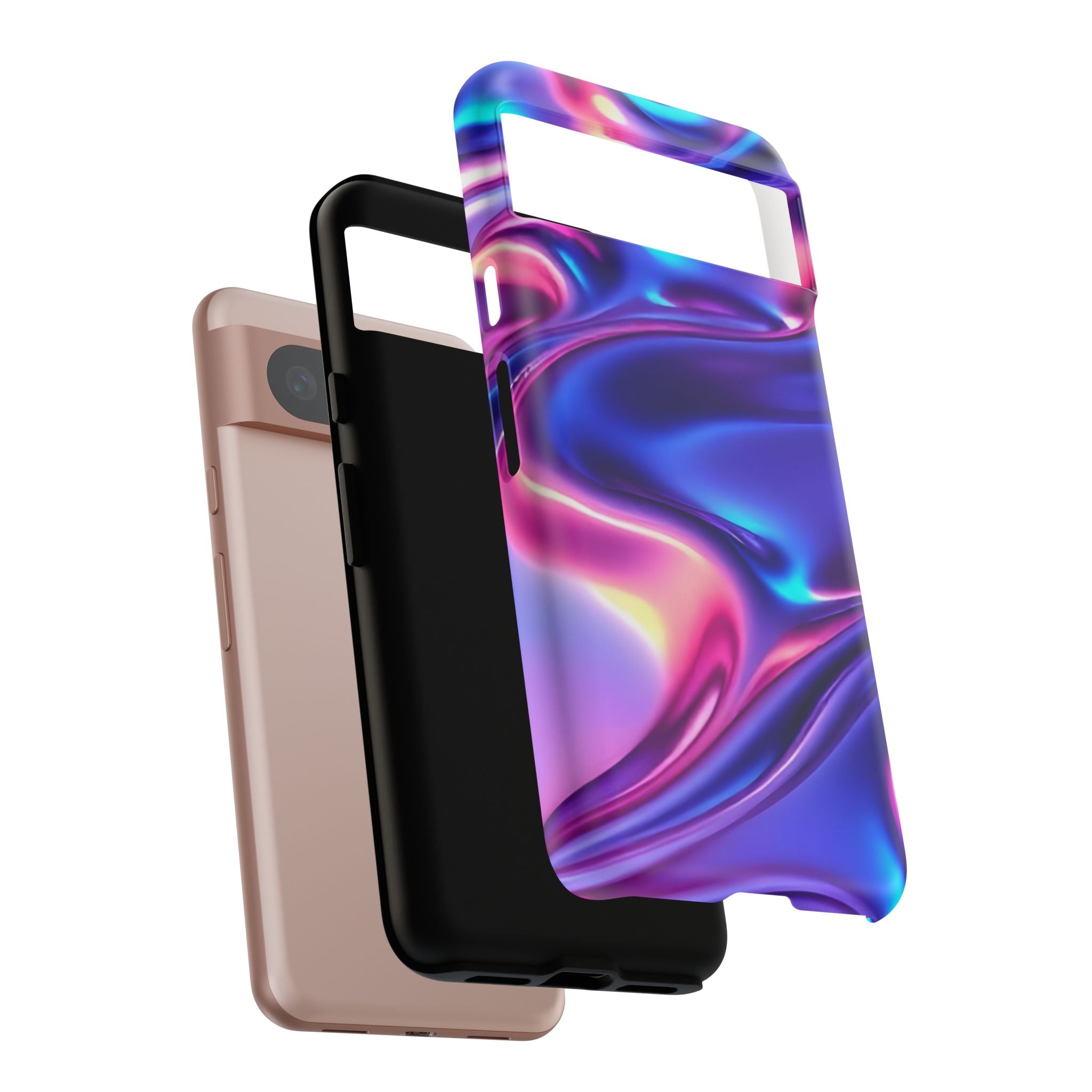 Vibrant Phone Case with Colorful Wave Design, Tough Phone Cover, Stylish Smartphone Case, Unique Gift for Her, Phone Accessories