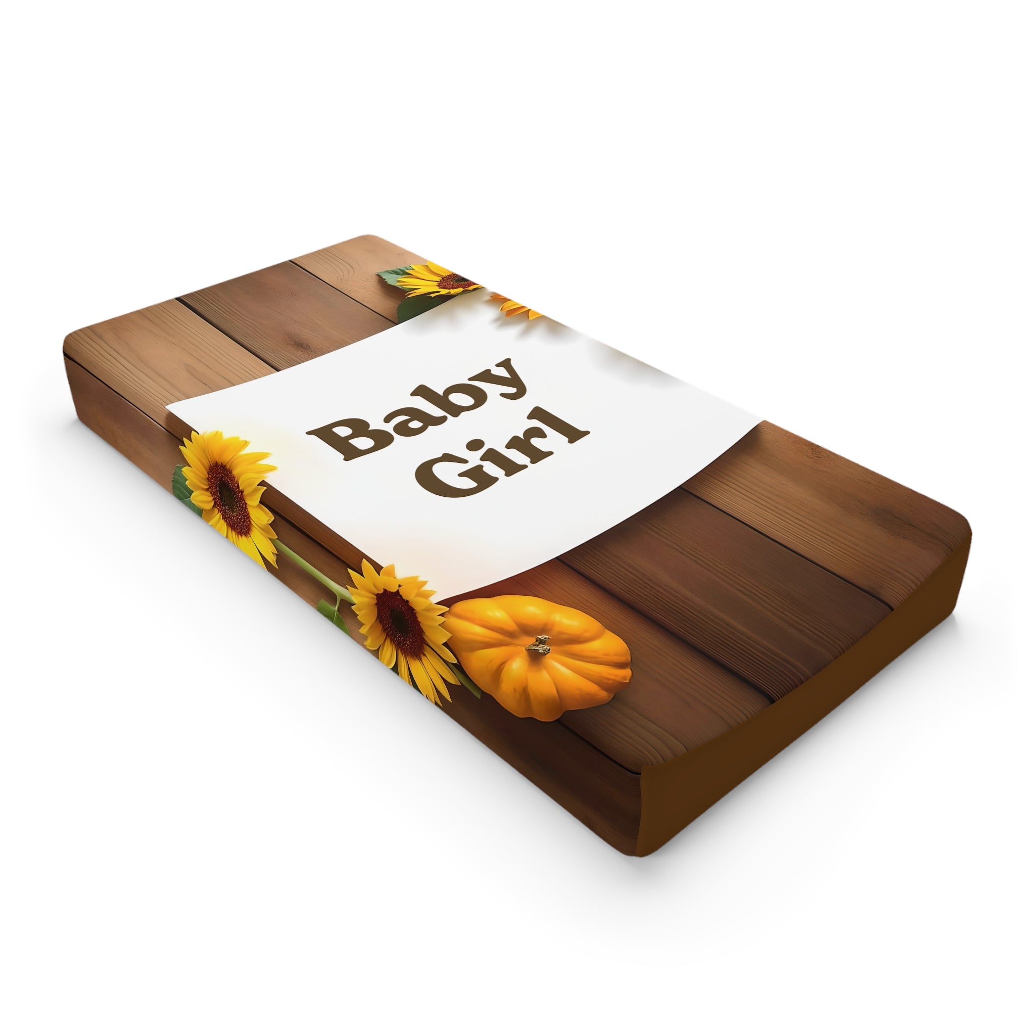 Baby Girl/Boy Changing Pad Cover, Sunflower Pumpkin Design
