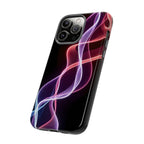 Neon Light Wave Abstract Glow, Phone Case