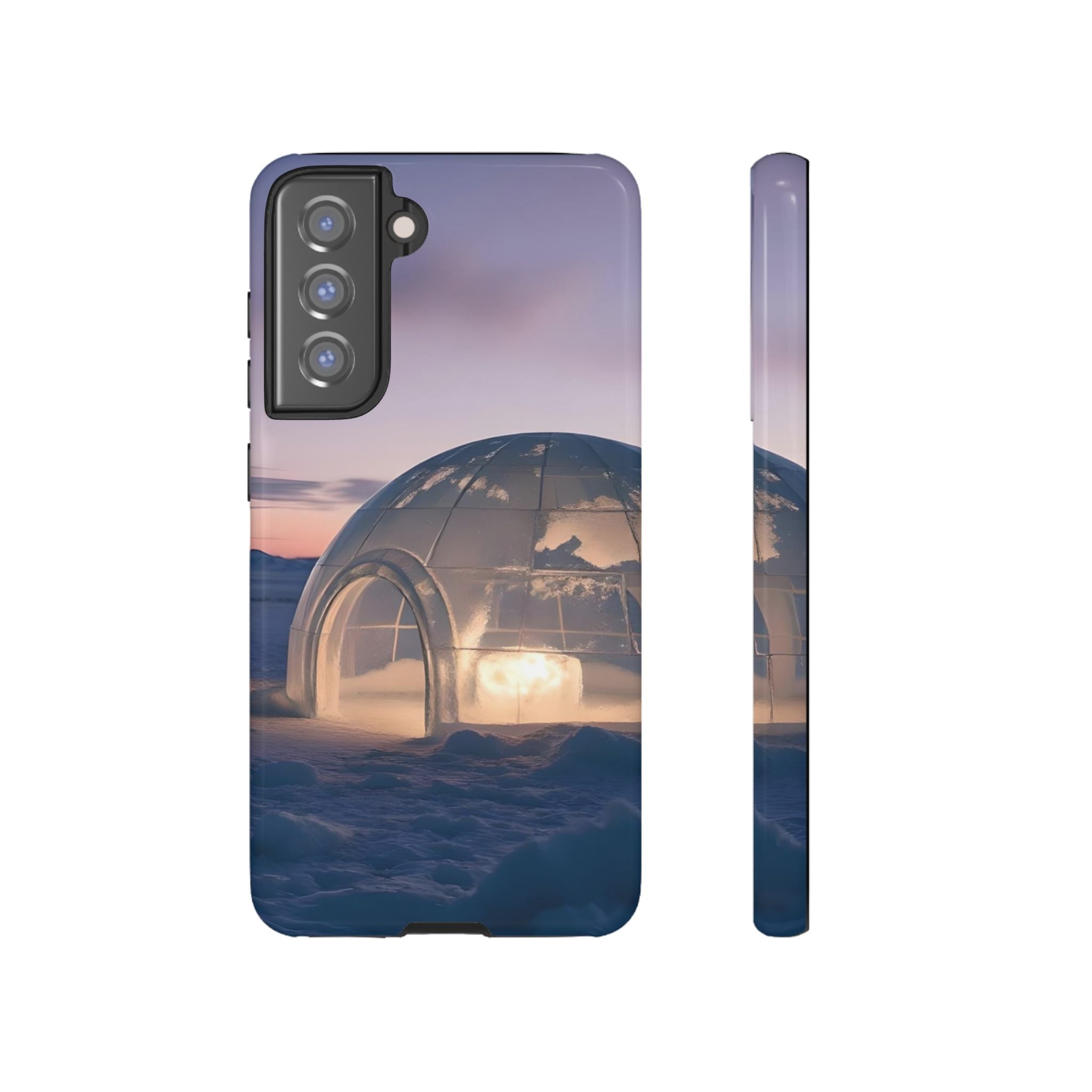 Stylish Phone Case with Igloo Design, Tough Cases for Outdoor Lovers, Unique Gift for Adventurers, Phone Cover for Winter, Protective Cases