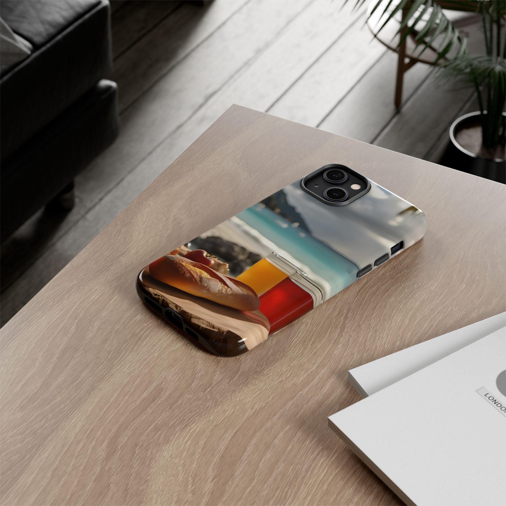 Tropical Beach Picnic View, Phone Case