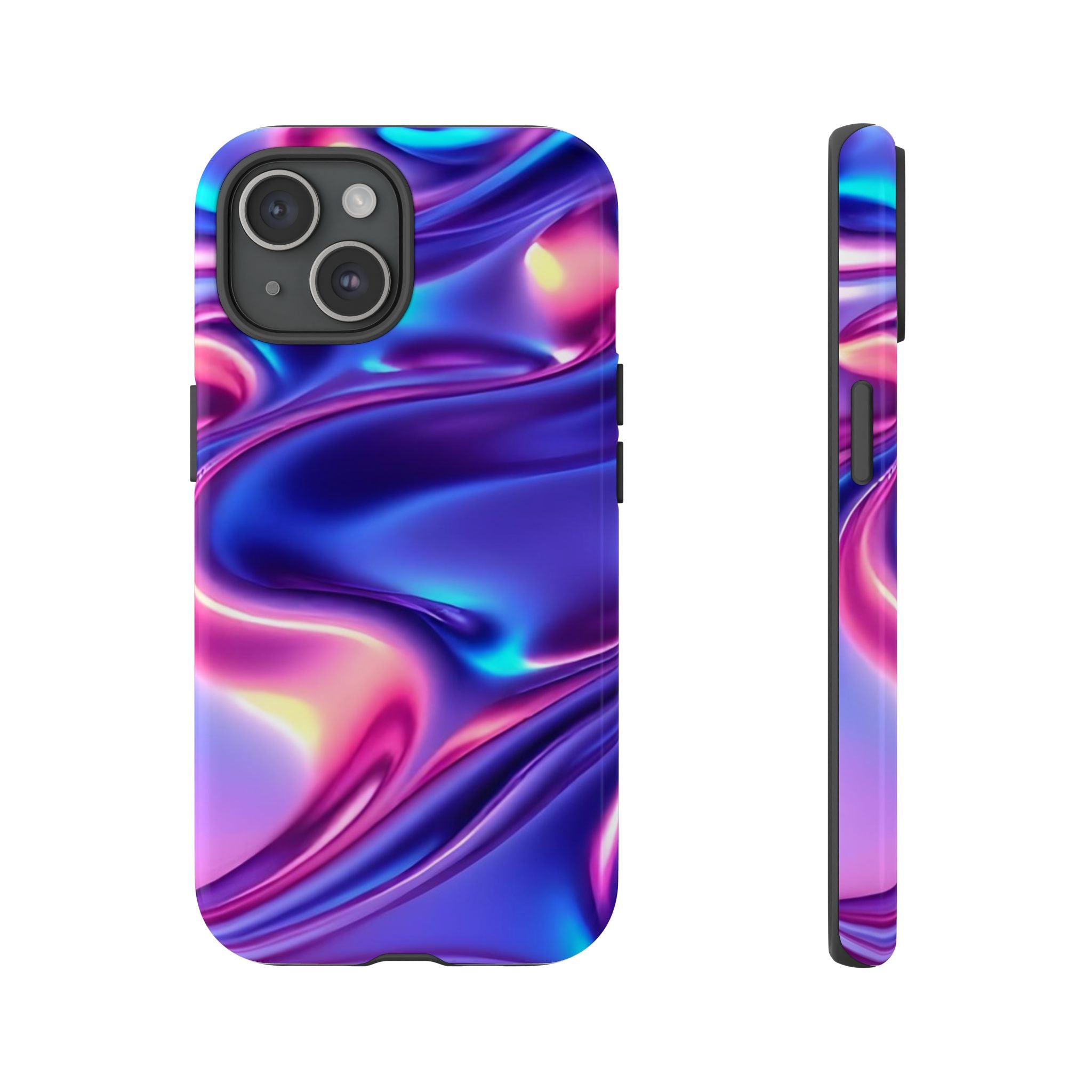 Vibrant Phone Case with Colorful Wave Design, Tough Phone Cover, Stylish Smartphone Case, Unique Gift for Her, Phone Accessories