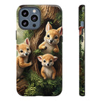 Étui de téléphone à imprimé bébé animal des bois