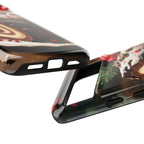 Coque de téléphone festive avec motif bûche de Noël