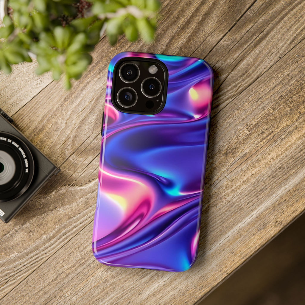 Vibrant Phone Case with Colorful Wave Design, Tough Phone Cover, Stylish Smartphone Case, Unique Gift for Her, Phone Accessories