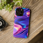 Coque de téléphone vibrante avec motif de vagues colorées, coque robuste et élégante, cadeau unique pour elle, accessoires de téléphone