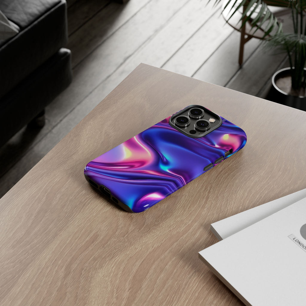 Vibrant Phone Case with Colorful Wave Design, Tough Phone Cover, Stylish Smartphone Case, Unique Gift for Her, Phone Accessories