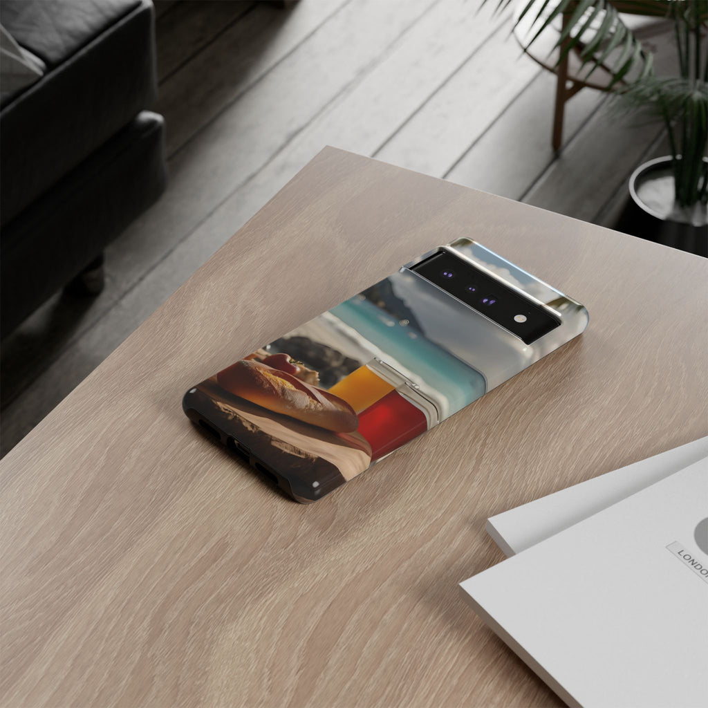 Tropical Beach Picnic View, Phone Case