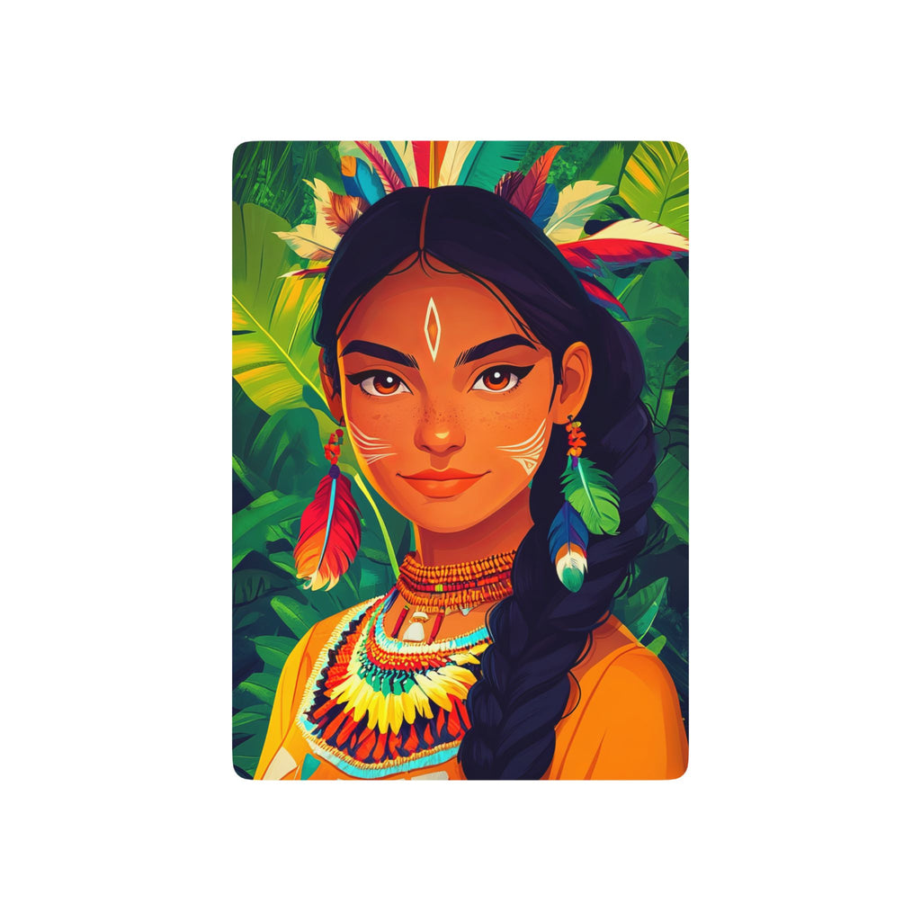 Indigenous Woman's Portrait Print, Playing Cards Deck