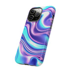 Coque de téléphone colorée, résistante, motif tourbillonnant, accessoire de téléphone dynamique, cadeau pour elle, protection mobile tendance