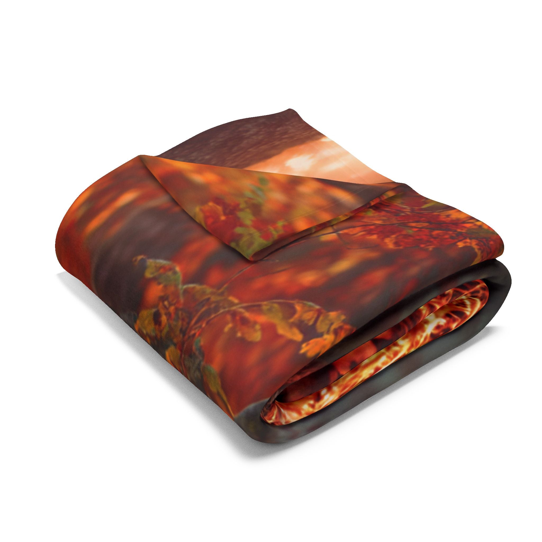 Pumpkin Path Autumn Design, Cozy Throw Blanket