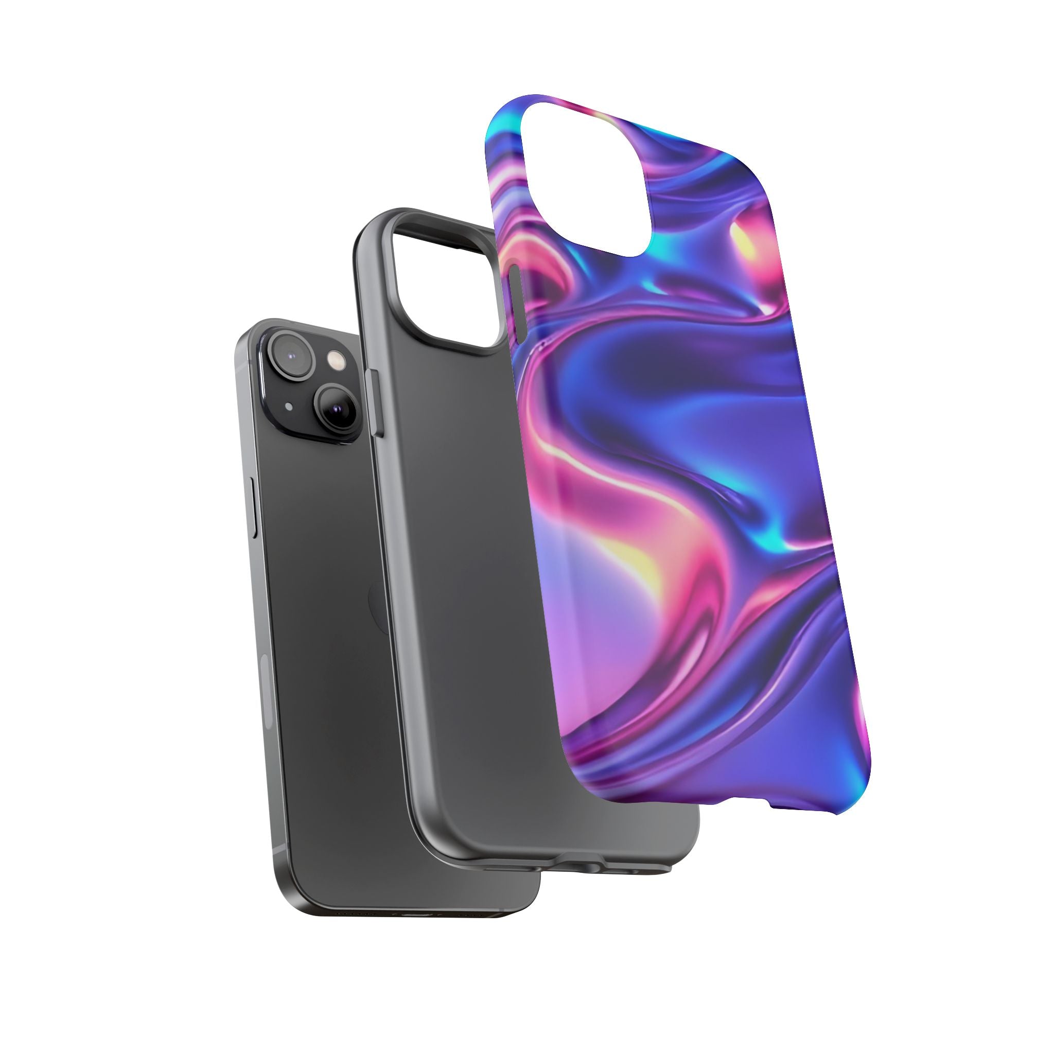 Vibrant Phone Case with Colorful Wave Design, Tough Phone Cover, Stylish Smartphone Case, Unique Gift for Her, Phone Accessories