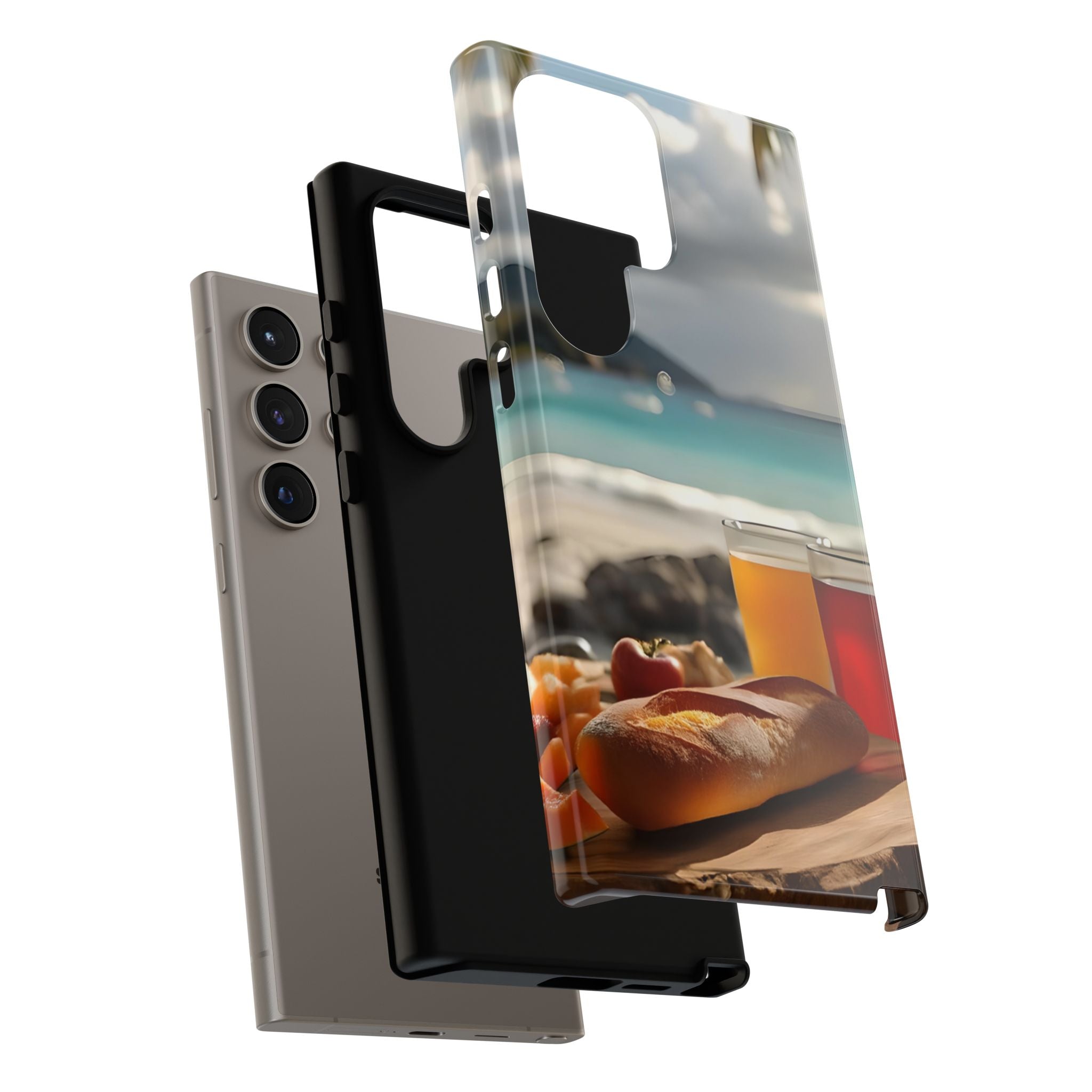 Tropical Beach Picnic View, Phone Case