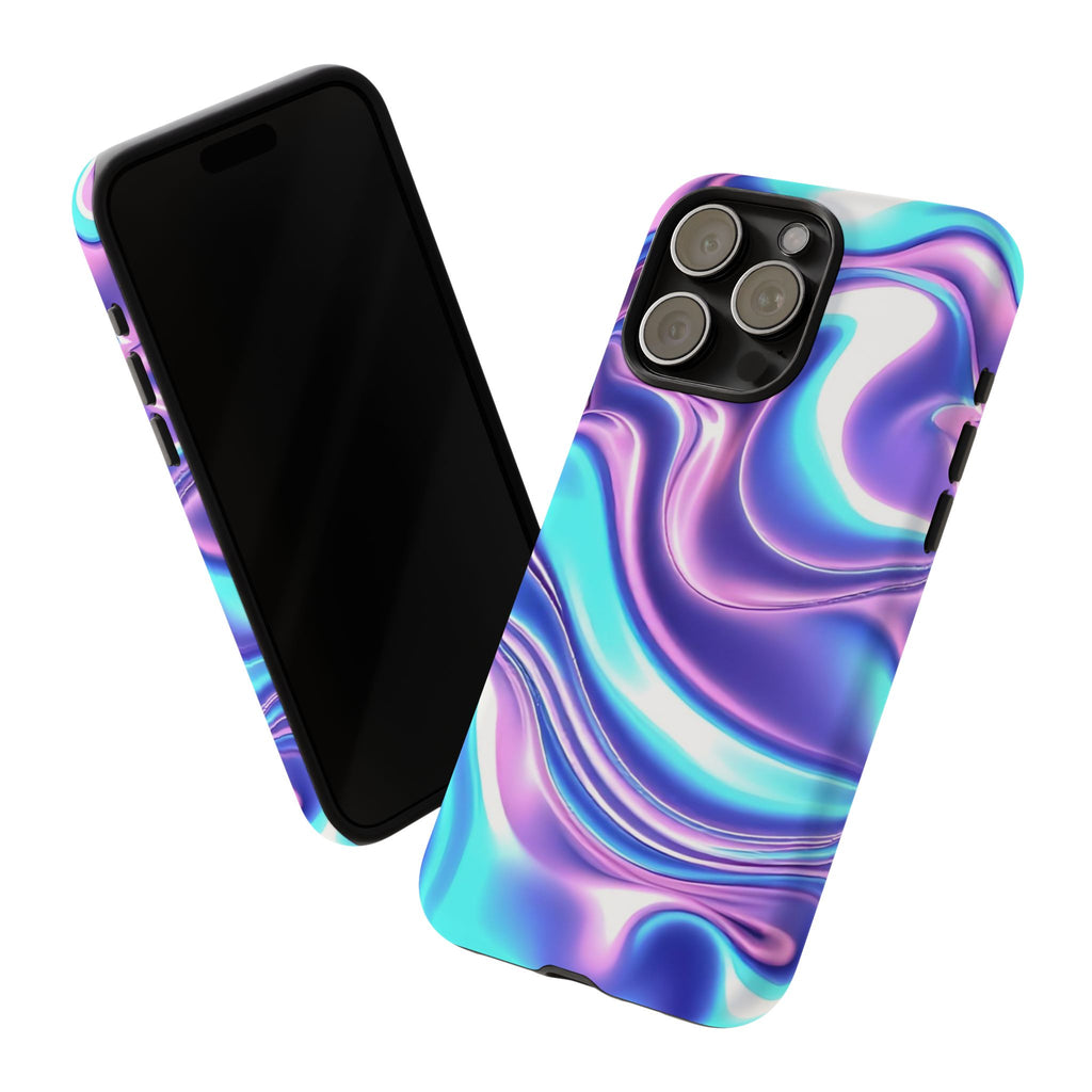 Colorful Phone Case, Tough Case, Swirl Design Phone Cover, Vibrant Phone Accessory, Gift for Her, Trendy Mobile Protection