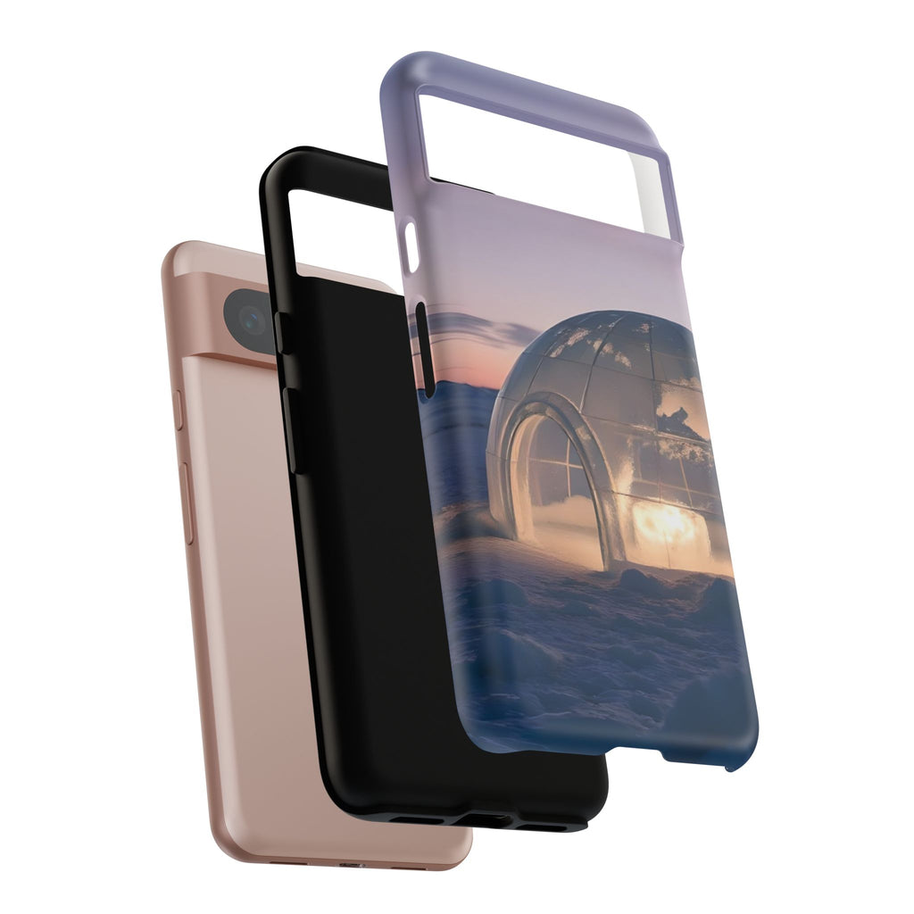 Arctic Igloo Twilight Snow Landscape, Phone Case
