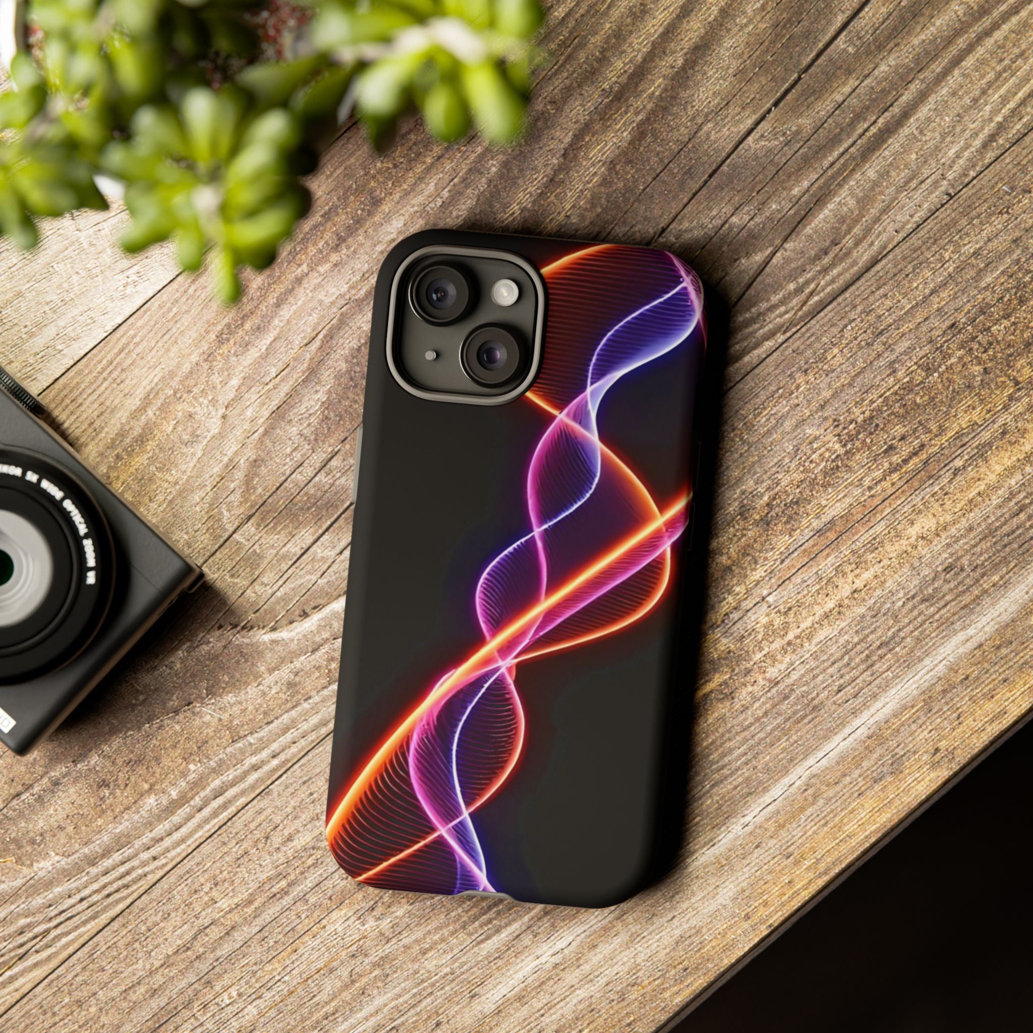 Vibrant Phone Case with Abstract Light Design, Artistic Phone Cover, Modern Tech Accessory, Gift for Tech Lovers, Personalized Phone Case
