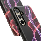 Neon Light Wave Abstract Glow, Phone Case