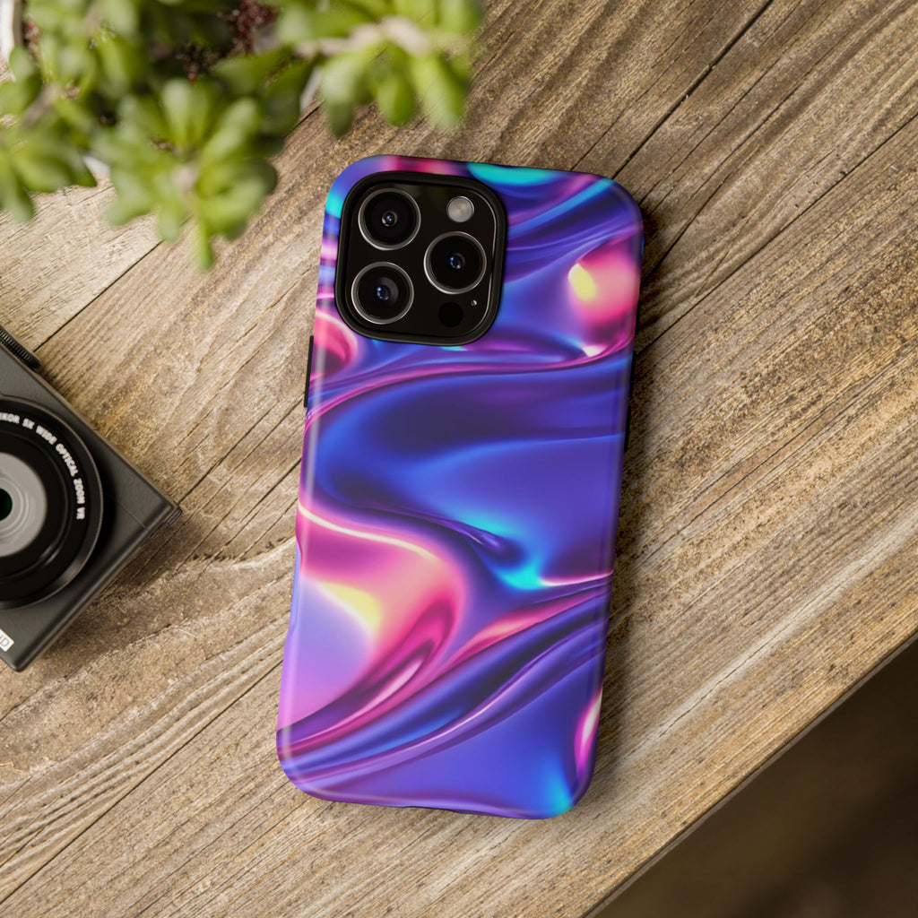 Vibrant Phone Case with Colorful Wave Design, Tough Phone Cover, Stylish Smartphone Case, Unique Gift for Her, Phone Accessories