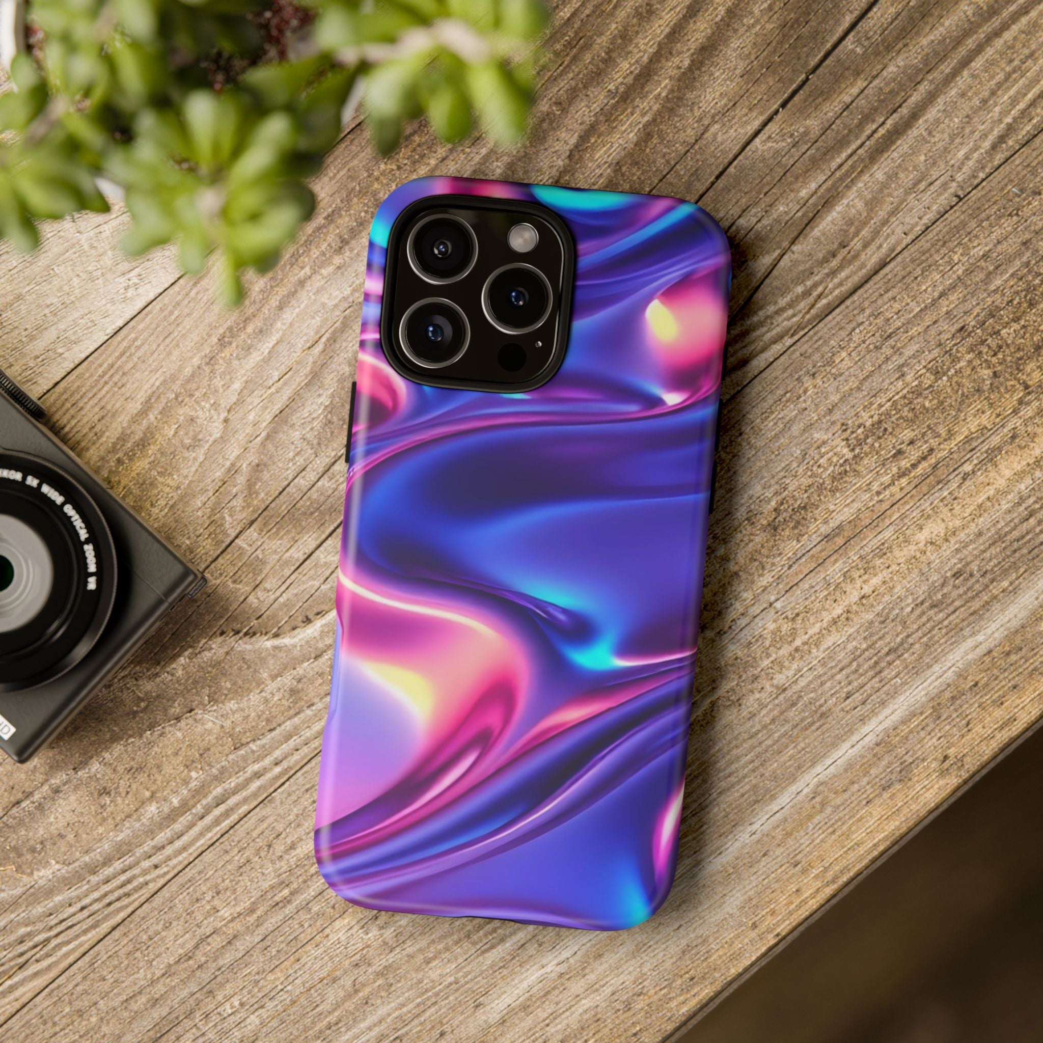 Vibrant Phone Case with Colorful Wave Design, Tough Phone Cover, Stylish Smartphone Case, Unique Gift for Her, Phone Accessories