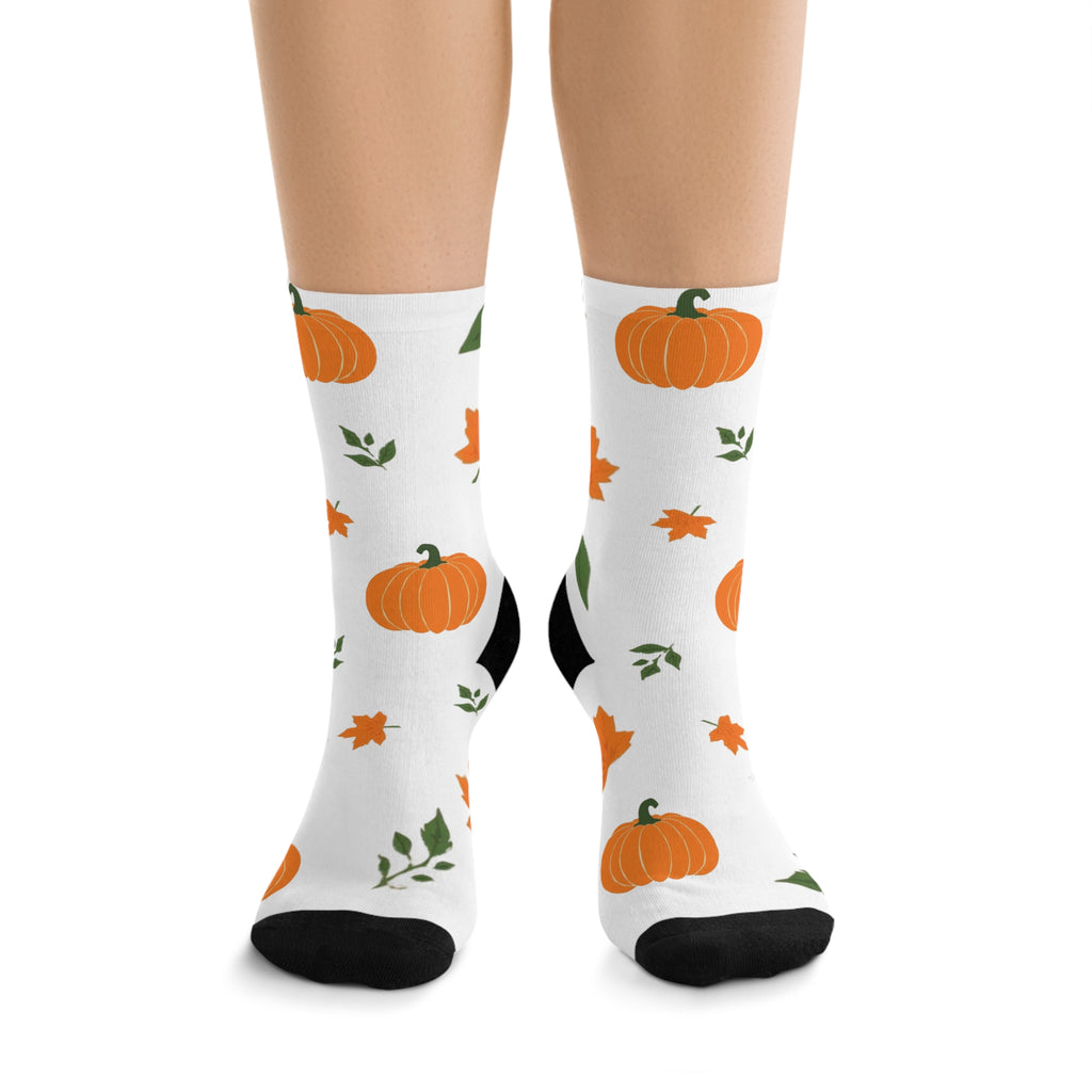Chaussettes à motif citrouille d'automne