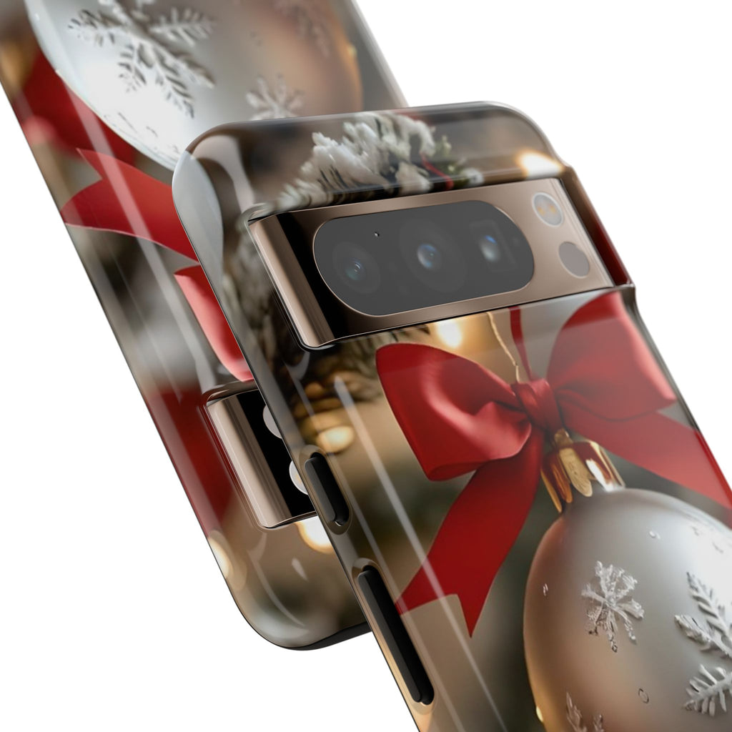 Christmas Phone Case with Seasonal Ornament Design