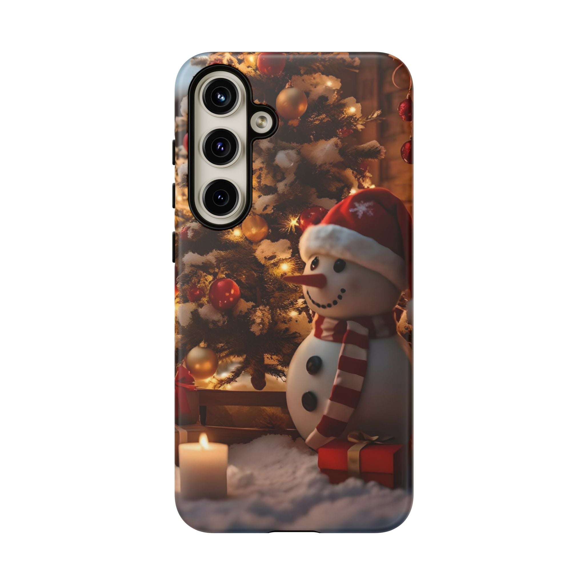 Christmas Snowman Phone Case, Tough Cases Cute Holiday Gift, Winter Aesthetic Phone Cover, Snowman Decor, Christmas Phone Accessories